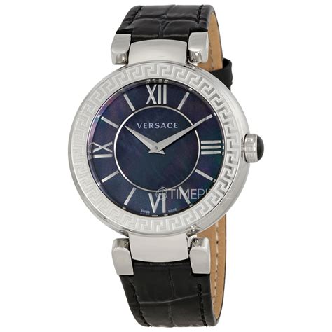 Versace Leda Black Mother of Pearl Dial Black 